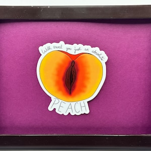 Peach Yoni Sticker