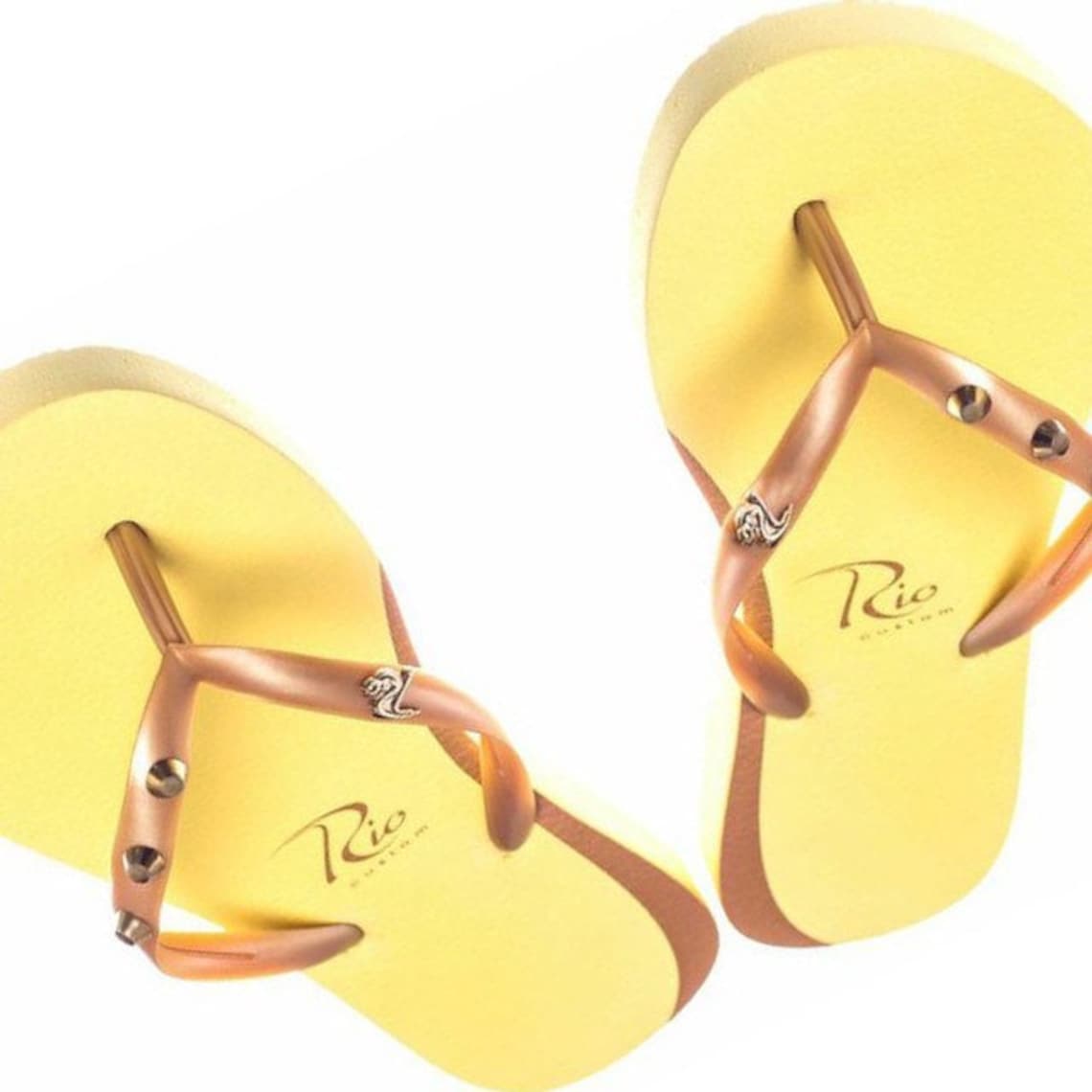 yellow flip flops for women