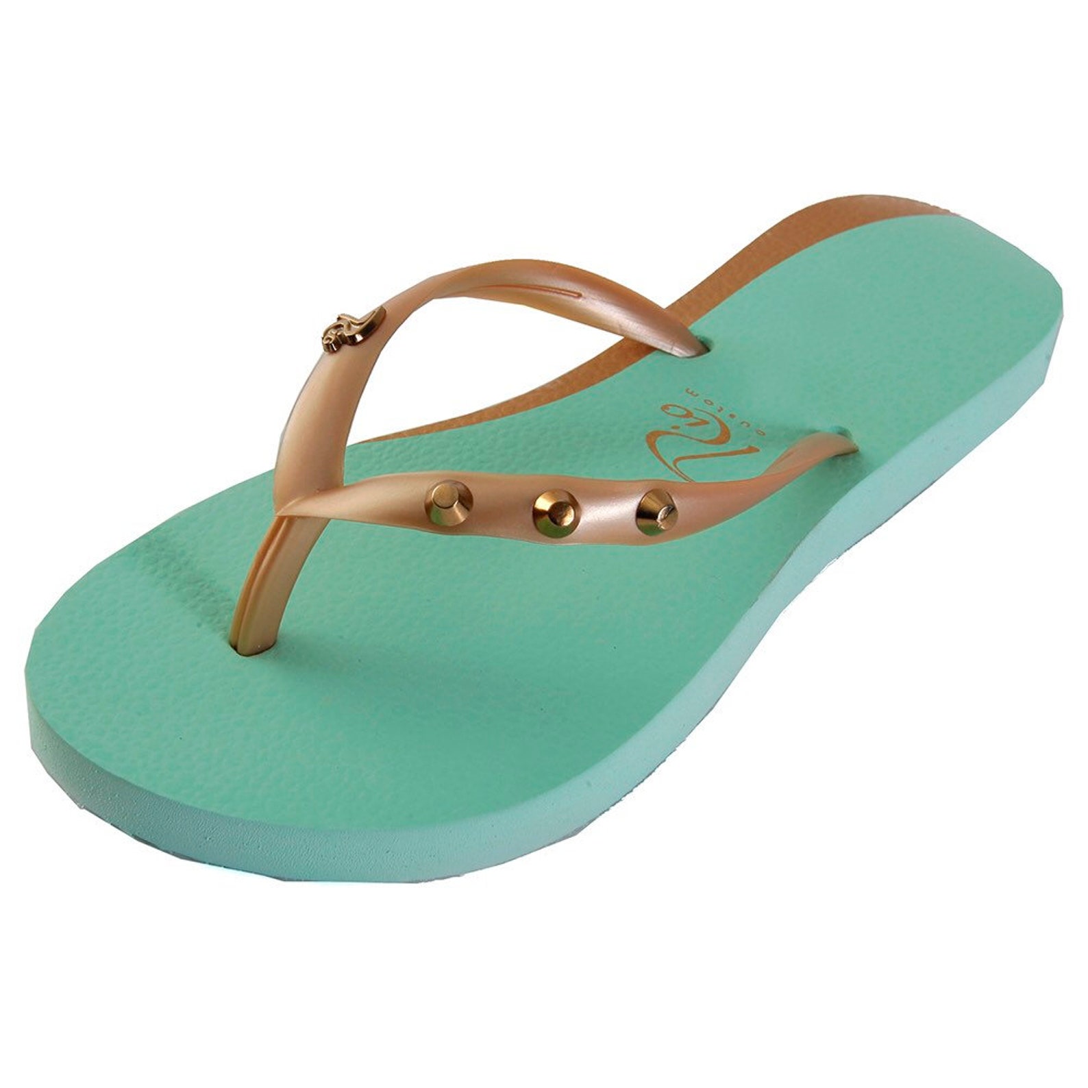 Green Flip Flop #sandal #charm #fashion | Sandals, Green flip flops, Womens flip flop