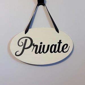 Private. Wood, Hand Painted, Vinyl Lettering, Office sign, Private, Do not enter. 7.5&quot;x5&quot;.