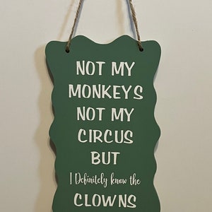 Leinwandbild 'Not My Monkeys Not My Circus' - Wanddekoration Für Wohnzimmer & Schlafzimmer