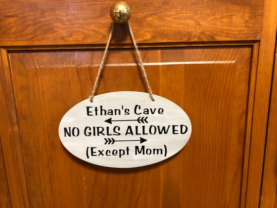 Mom Cave - Black Door Sign Mom Cave - Black Door Sign
