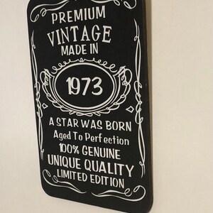 Personalized year sign. Wood, Hand Painted, Vinyl Lettering, Fun man cave sign, fun she shed sign. 6.5"x4.5". bild 3