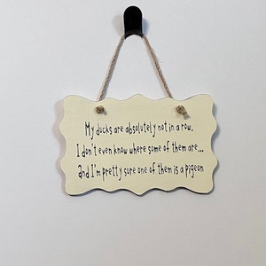 Ducks in a Row. Wood, Hand Painted, Vinyl Lettering, Sarcastic, Sarcasm ...