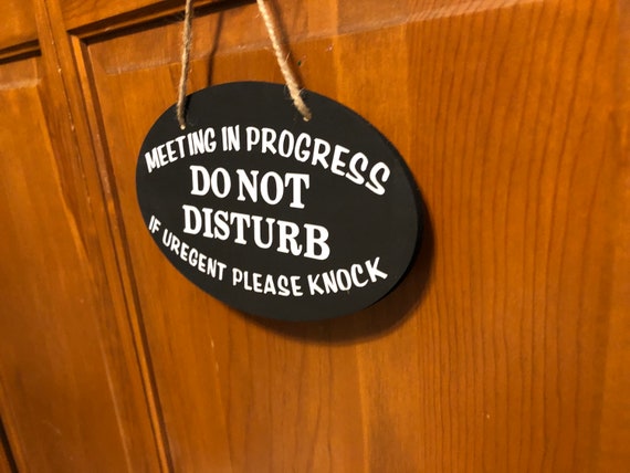 BLACK Please Do Not Disturb (Painted Wood) Door Hanger - Wood BLACK Please Do Not Disturb (Painted Wood) Door Hanger - Wood