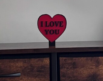 3D Printed Desk or Tabletop Gift. I Love You, Valentines Day, Home Decor, Light Weight. 3.9" x 3.5" .28.