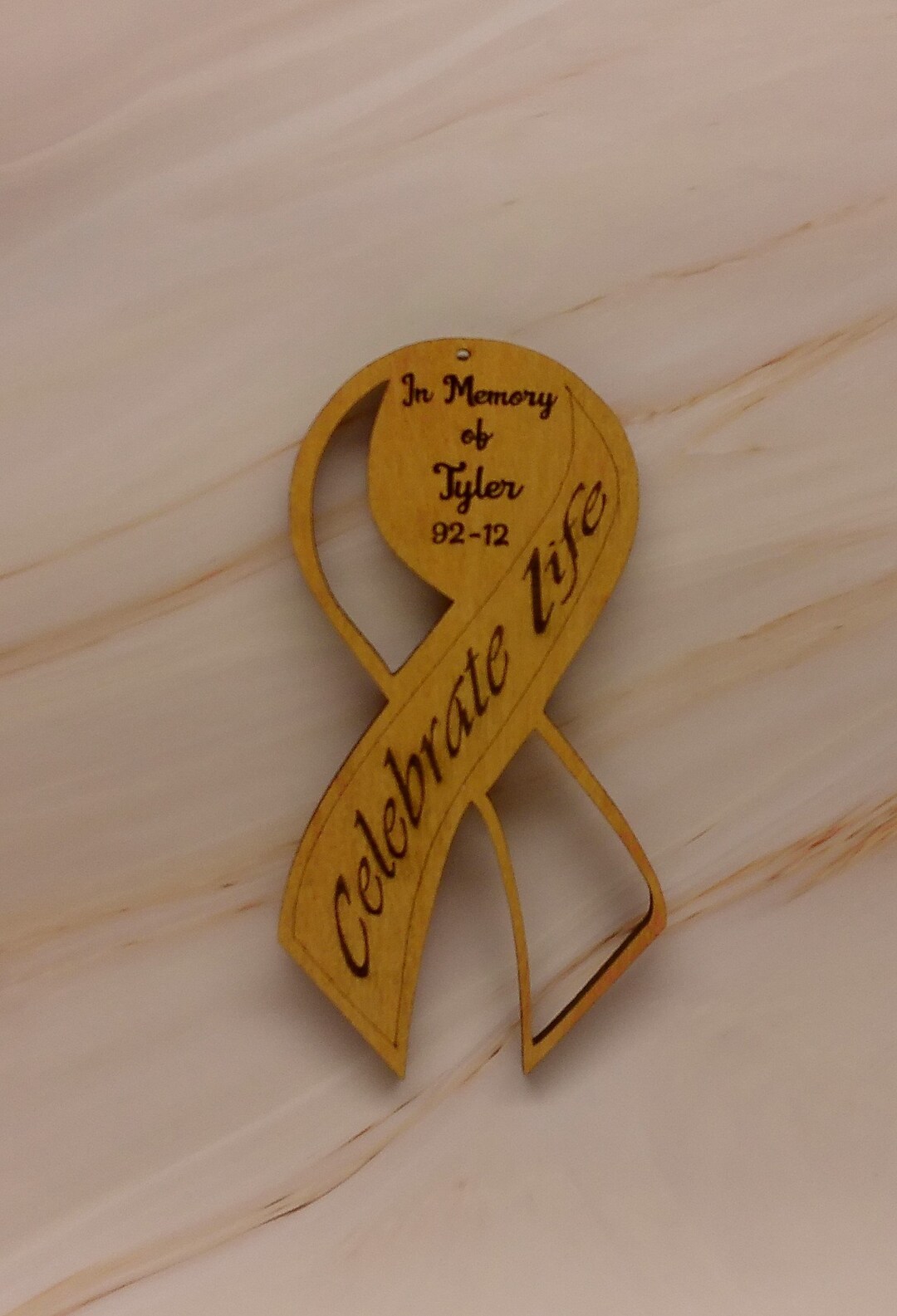 Celebrate Life Ribbon. in Memory Of. Wood, Laser Cut Ribbon, Light ...