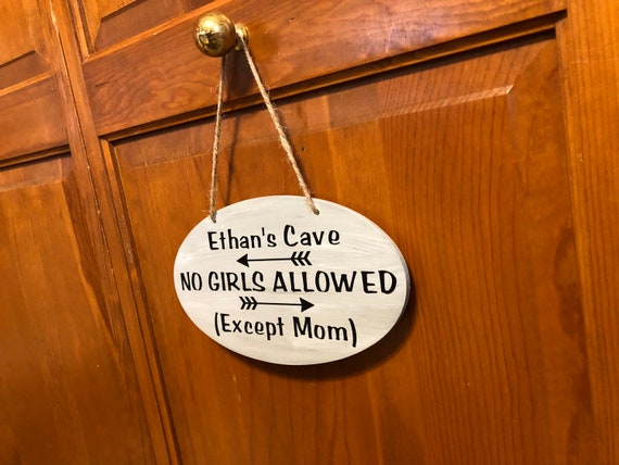 Mom Cave - Black Door Sign Mom Cave - Black Door Sign