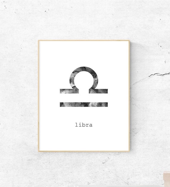 Prints Libra Wall Art Digital Download Zodiac Sign Horoscope Digital