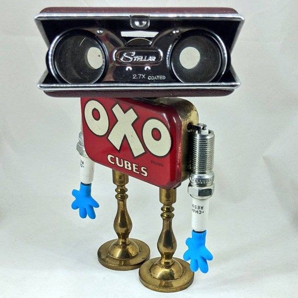 Junkbot steampunk Robot. Quirky unique gift for the man/woman who has everything. Eco-friendly