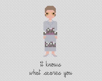 Poltergeist-Tangina Fan Art Cross Stitch Pattern