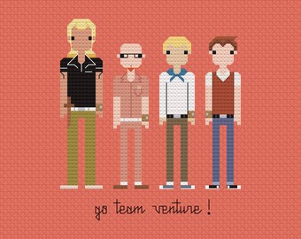 Team Venture Fan Art Cross Stitch Pattern