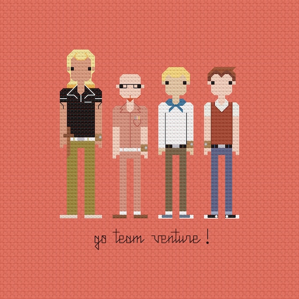 Team Venture Fan Art Cross Stitch Pattern