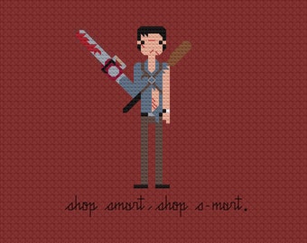 Evil Dead II Fan Art Cross Stitch Pattern