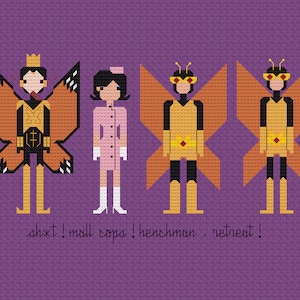 Monarch - Venture Bros. Fan Art Cross Stitch Pattern