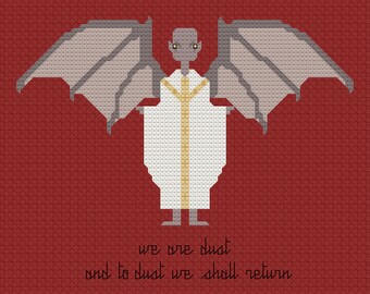 Midnight Mass Angel Fan Art Cross Stitch Pattern