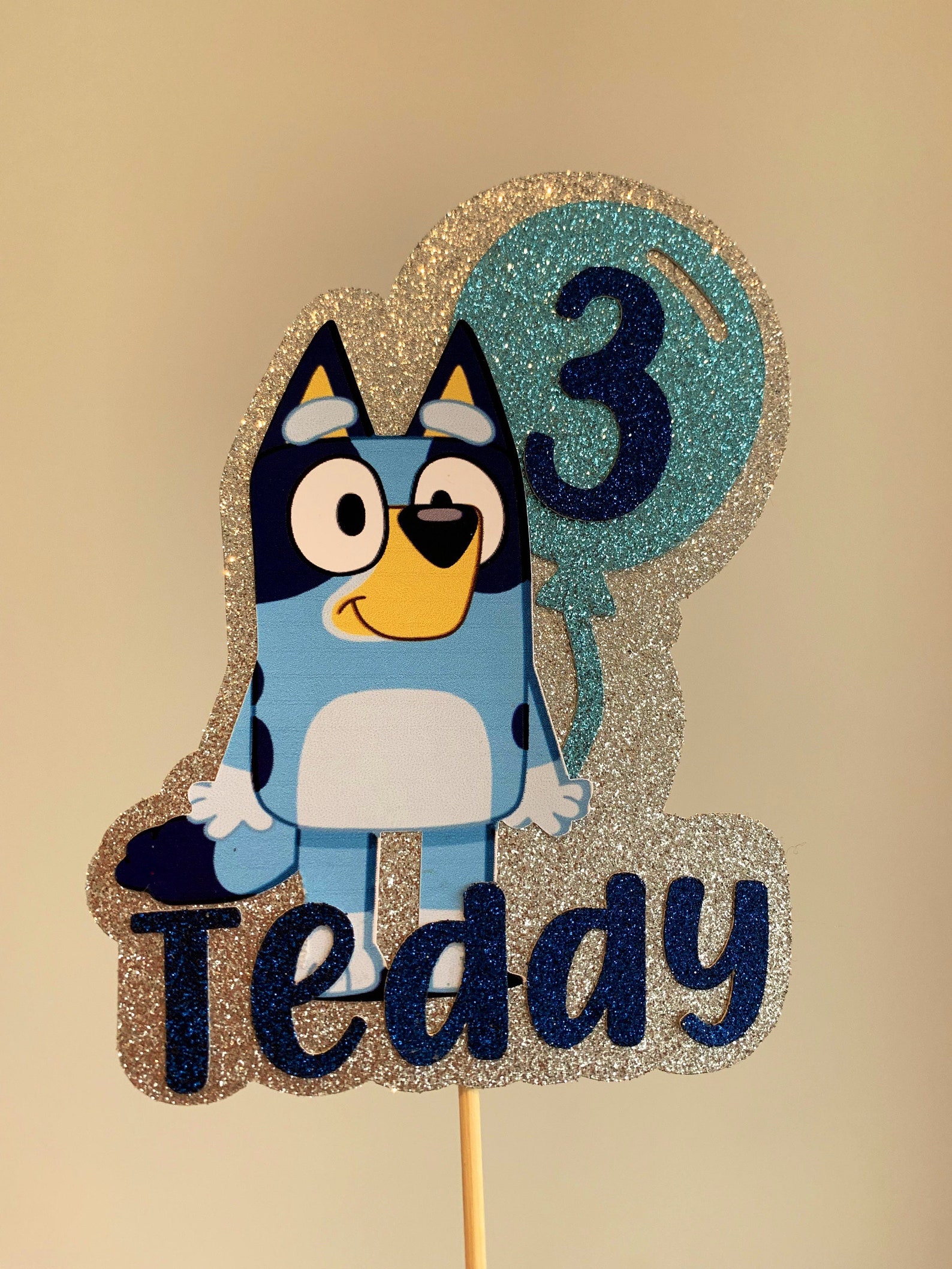 Bluey Cake Topper Bluey Personalised Cake Topper Etsy