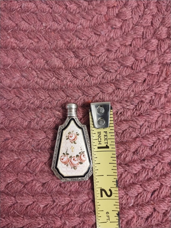 Sterling and Enamel Antique Perfume Scent Bottle - image 6