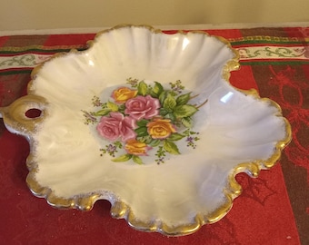Vintage Royal Crown Iridescent Candy/Nut Dish