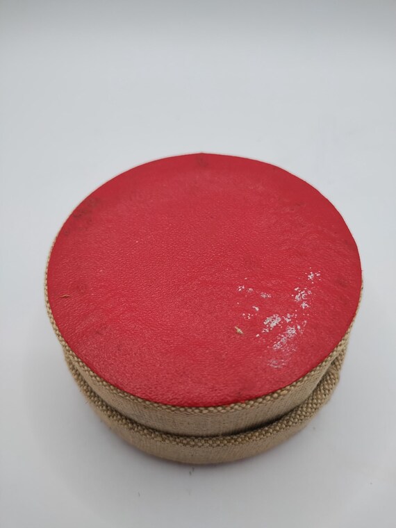 Pretty Embroidered Hungarian Canvas Trinket Box - image 6