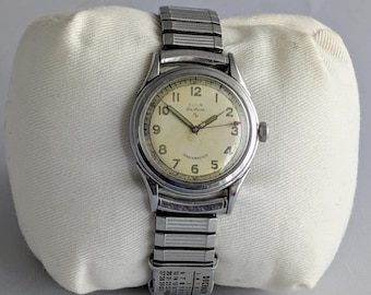 Reloj Elgin DeLuxe Shockmaster - Reloj de pulsera mecánico vintage para hombre de la década de 1970