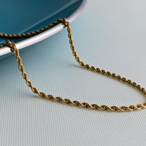 Michael Anthony 14K Gold Rope Chain Necklace Vintage 18