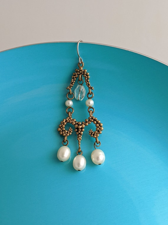 DWECK Single Sterling Pearl Earring Vintage Stephe