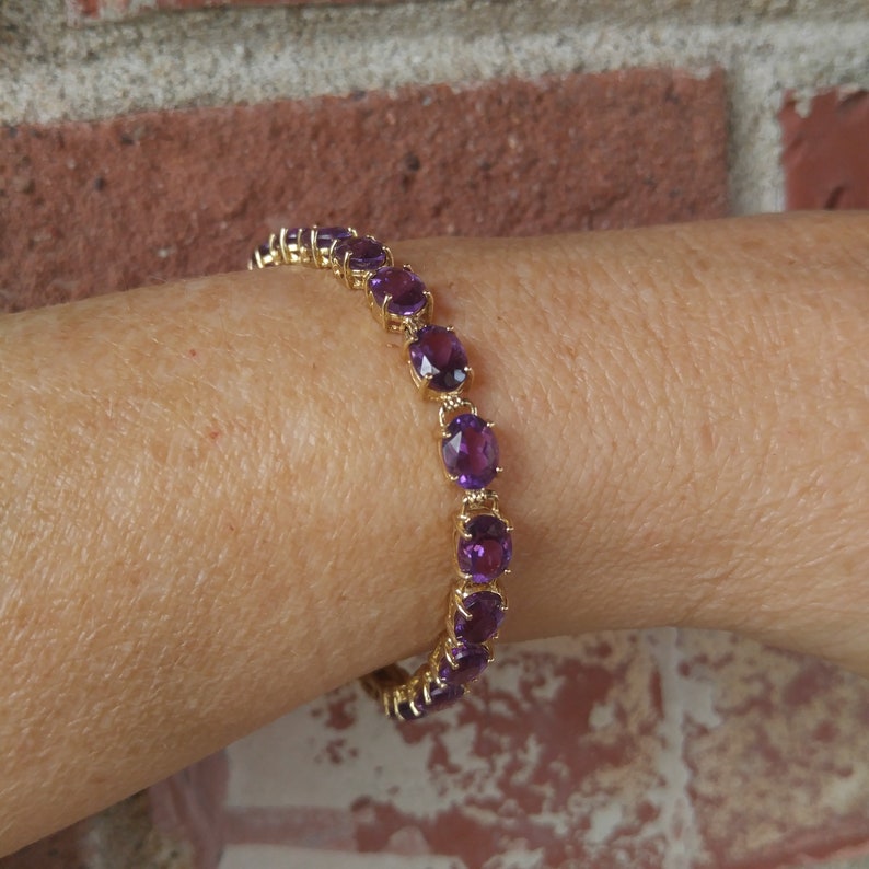 Amethyst tennis bracelet Clearance