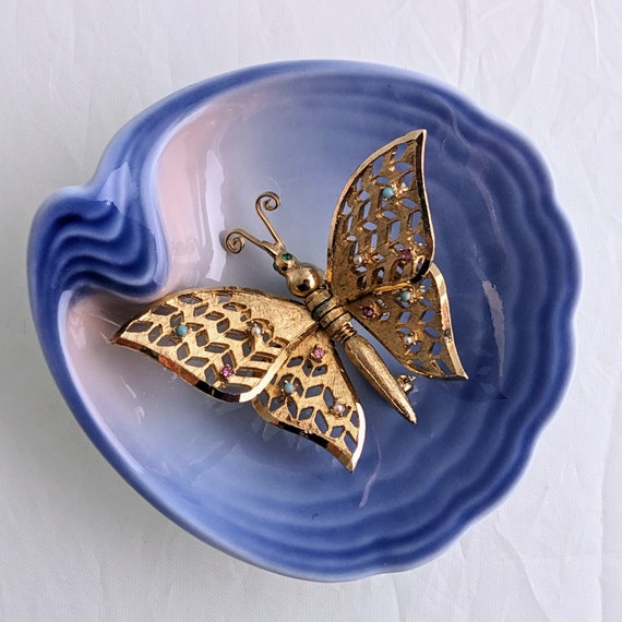 CORO Articulated Butterfly Brooch Vintage 1960s C… - image 10