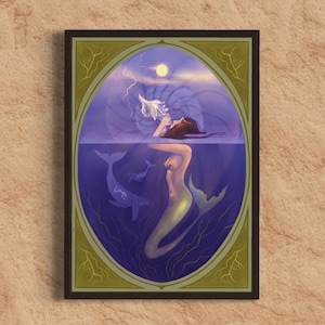 IL RICHIAMATA DELLA SIRENA / stampa artistica / poster / illustrazione / sirena / sirena / fantasy / mitologia