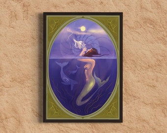 THE SIREN' CALL | fine art print | poster | illustration | mermaid | siren | fantasy | mythology