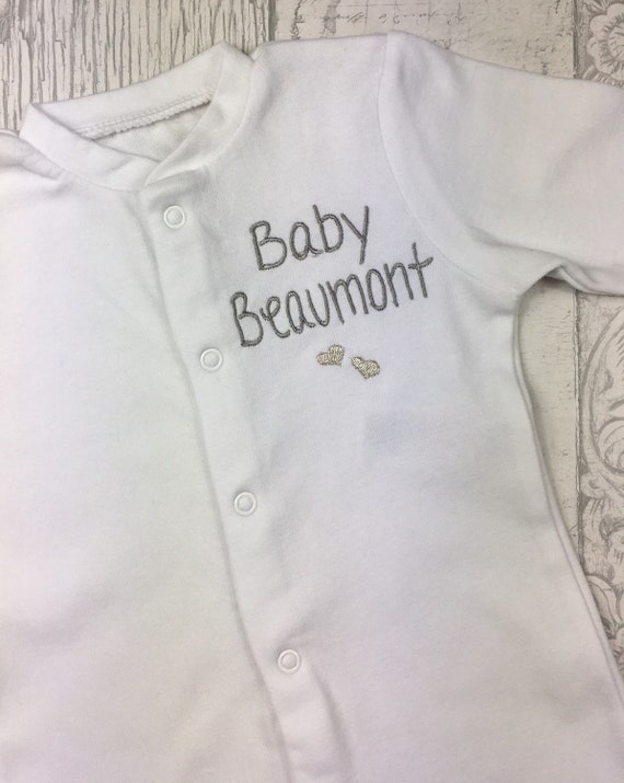 etsy personalised baby grow