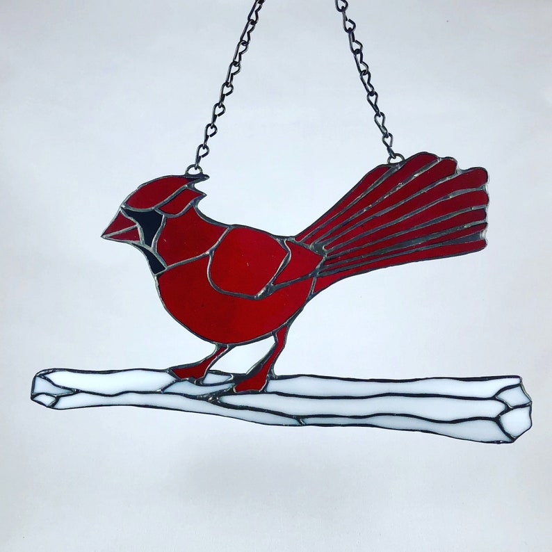 Stained Glass Cardinal