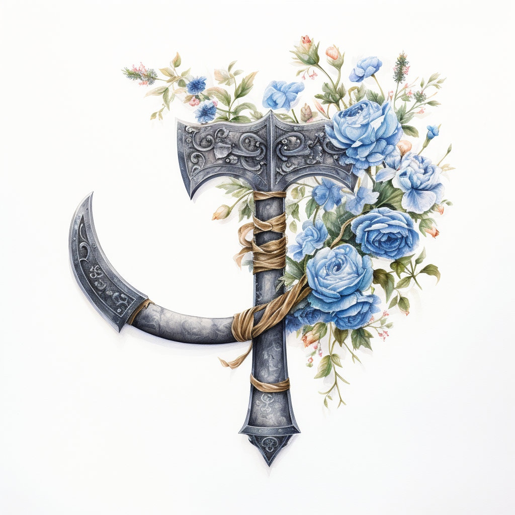 Medieval Fantasy Weapons Watercolor Clipart Images Swords Daggers ...