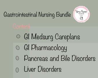 GI Nursing Note Bundle