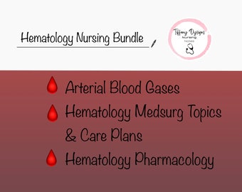 Hematology Nursing Note Bundle