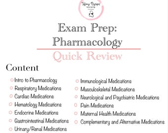 Pharmacology Nursing Review