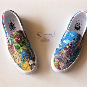 Beauty and the Beast stained glass Vans image 1