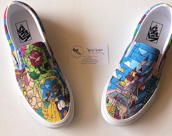 Beauty and the Beast stained glass Vans