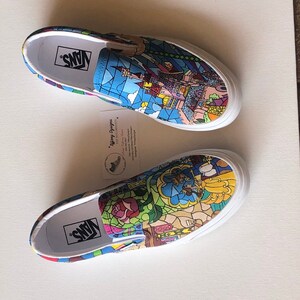 Beauty and the Beast stained glass Vans image 2