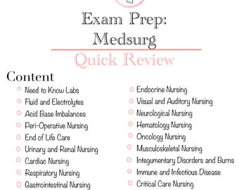 Medsurg Nursing Review.