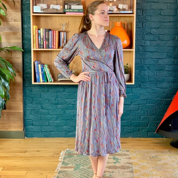 Vintage 1970s Missoni Wrap Silk Dress