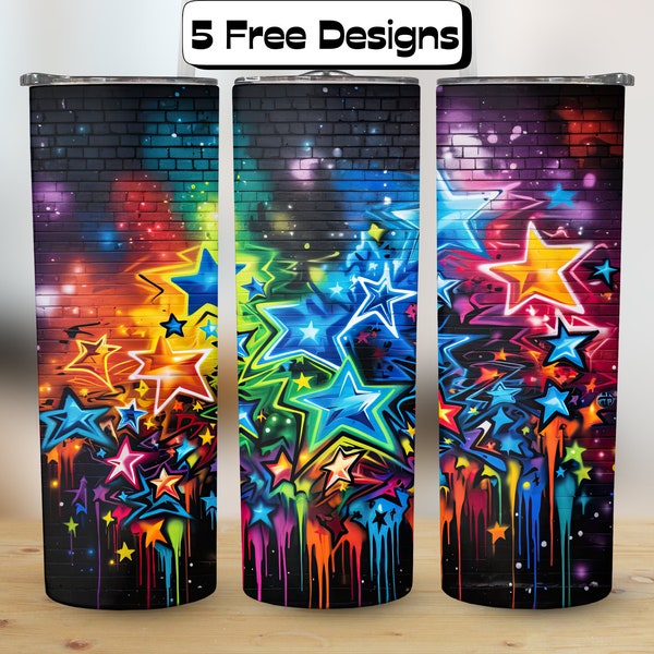 Graffiti Chic for Tumblers: High-Quality Heart Design Wraps Street Art Vibes 20oz Cups PNG Sublimation