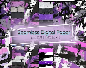 Asexual Pride Flag Seamless Pattern | Scrapbook Journal | Digital Craft Paper Bundle | Crafting Printable Paper Set | Decoupage | Ace Pride