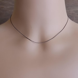 Thin Silk Cord Minimalist Necklace: Sterling Silver Clasp, Minimalist Jewelry