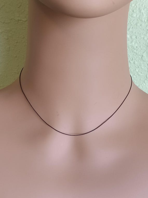 ブレスレット LESS IS MORE oval string necklace Silk Cord Minimalist Necklace-thin With Sterling Silver