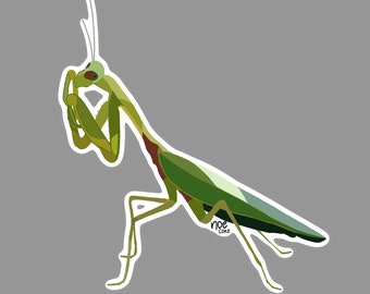 Gottesanbeterin-Aufkleber, wasserdichter Käfer-Aufkleber