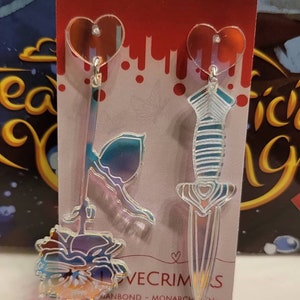 One Flower One Sword Dianxia God Pleasing Crown Prince Holo Acrylic Earrings