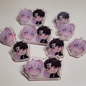 Pearl Boy Jooha & Dooshik Acrylic Pins
