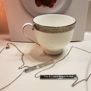 Hannigram Murder Husbands Engraved Bar Necklace (Multiple Styles)